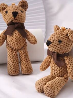 Teddy Bear Plush Keychain Bag Charm